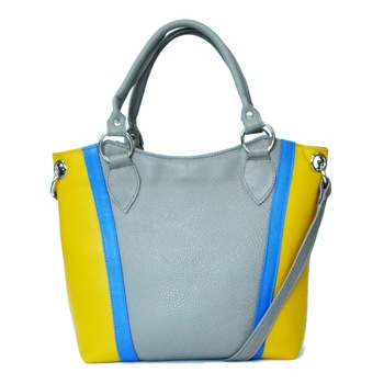 Geanta dama,Zea,piele naturala,bej/galben Geanta dama,Zea,piele naturala,bej/galben