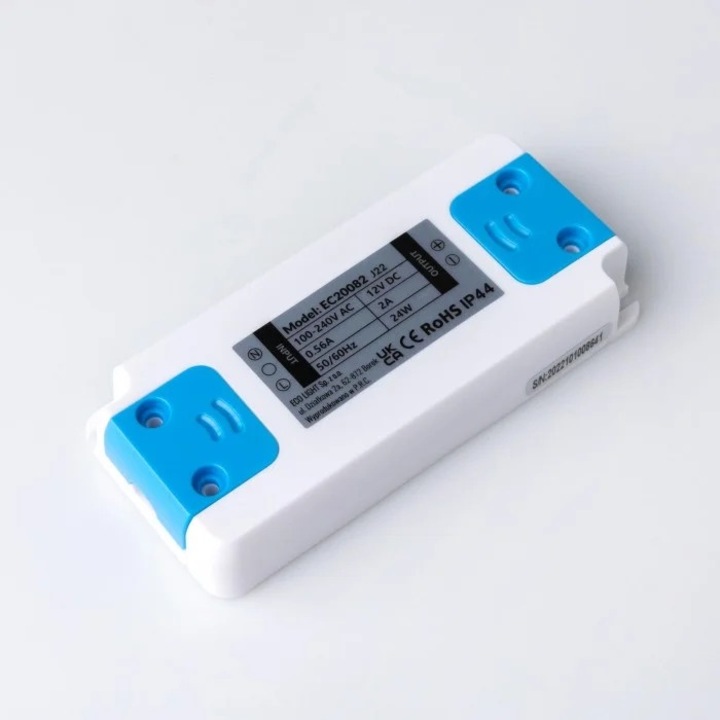 Transformator LED 24W, Ecolight, 12V DC, IP44, 98x47x16mm