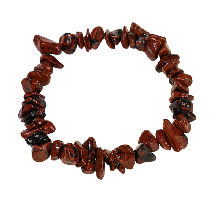 Bratara elastica din pietre naturale semipretioase, Piatra Lebada de Aur, 17x26cm, 16g