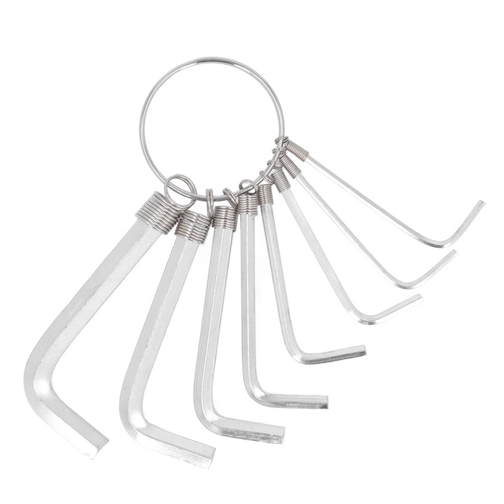 Enforose 8 részes imbuszkulcs készlet, krómozott acél, 1.5-6mm