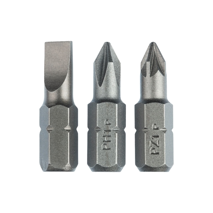 Set mixt biti Bosch, imbus 1, PH1, PZ1, otel, 25 mm (set 3 buc)