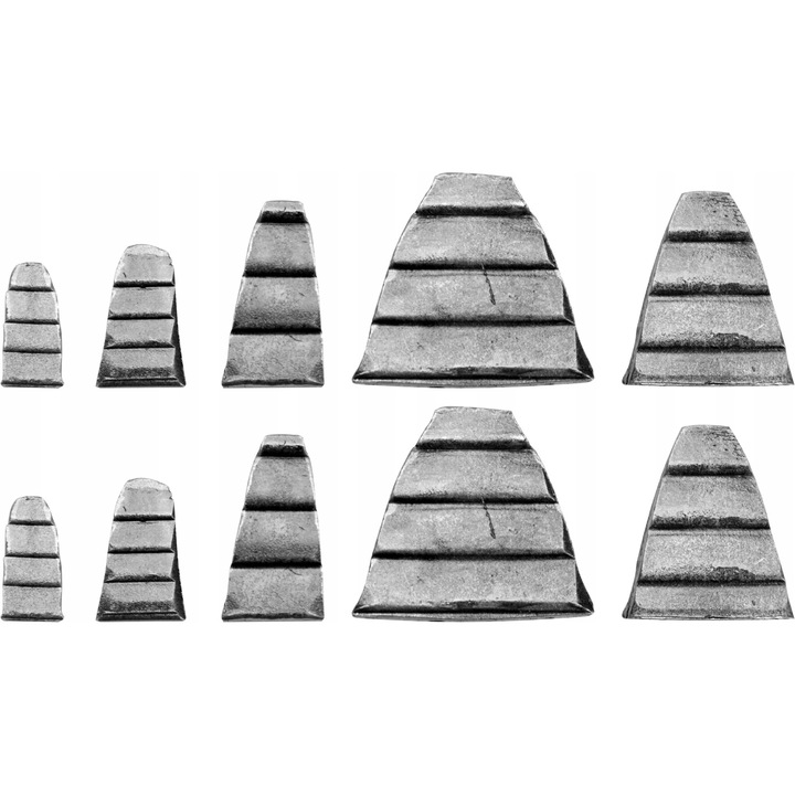 Set 10 pene pentru ciocane, Vorel, 5 dimensiuni, otel, argintiu