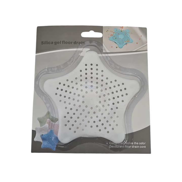 Sita din Silicon pentru Protectie Anti Infundare Scurgere Sifon Chiuveta, Cada, Pardoseala, Baie sau Bucatarie, Seluta ALB