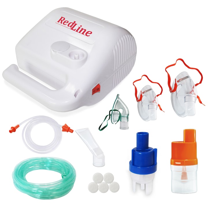 Инхалатор RedLine NB-315 PRO, aерозолен апарат с компресор, за бебета, деца и възрастни