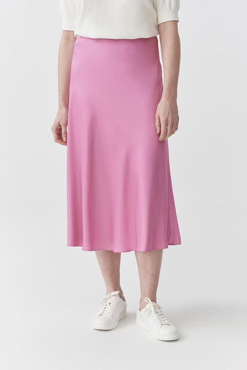 Tatuum, Fusta midi de satin, Roz pastel