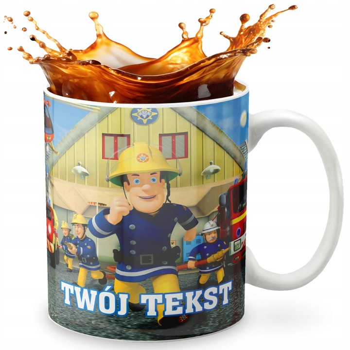 Персонализирана керамична чаша, World Case, графика Пожарникар Сам, 330 мл