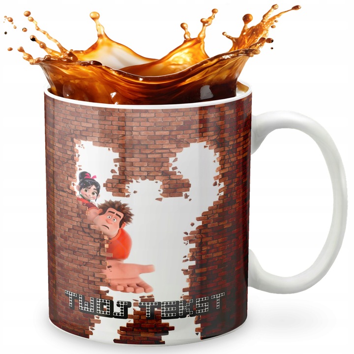 Персонализирана керамична чаша, World Case, 330ml, цветен дизайн