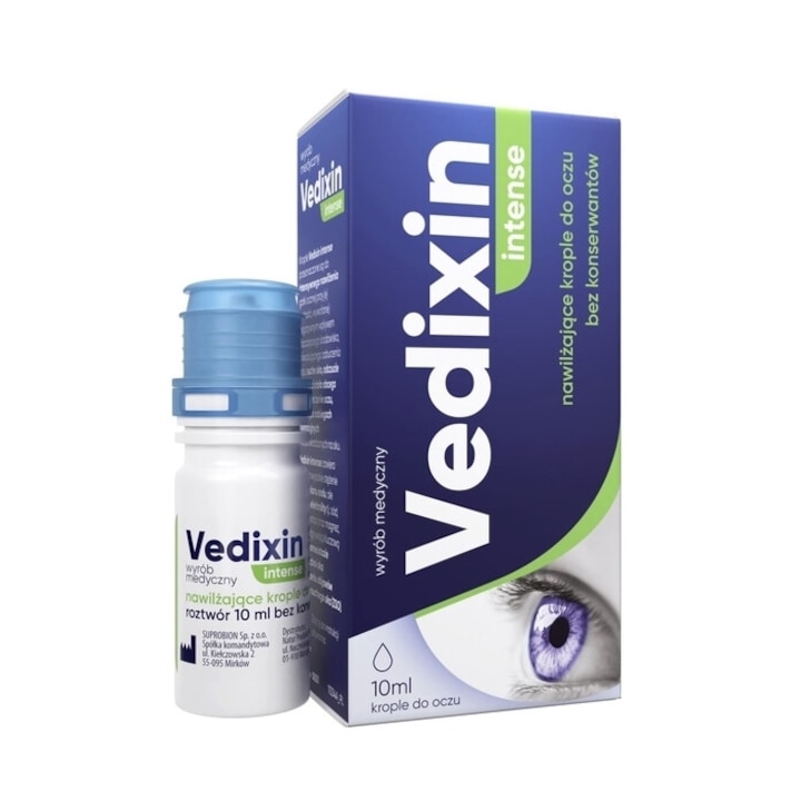 Picaturi oftalmice Vedixin Intense, 10 ml, hidratare si confort