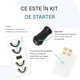 Dilatator Nazal Antisforait, Antisforait silicon clips, Somn Odihnitor, Set Medical 4 Dilatatori de Marimi Diferite si 60 Benzi, Set 30 Zile, Aplicator Professional, Congestie Nazala, Anti Sforait, Deviatie Sept, 6.5 x 1.8CM, ABS, Negru