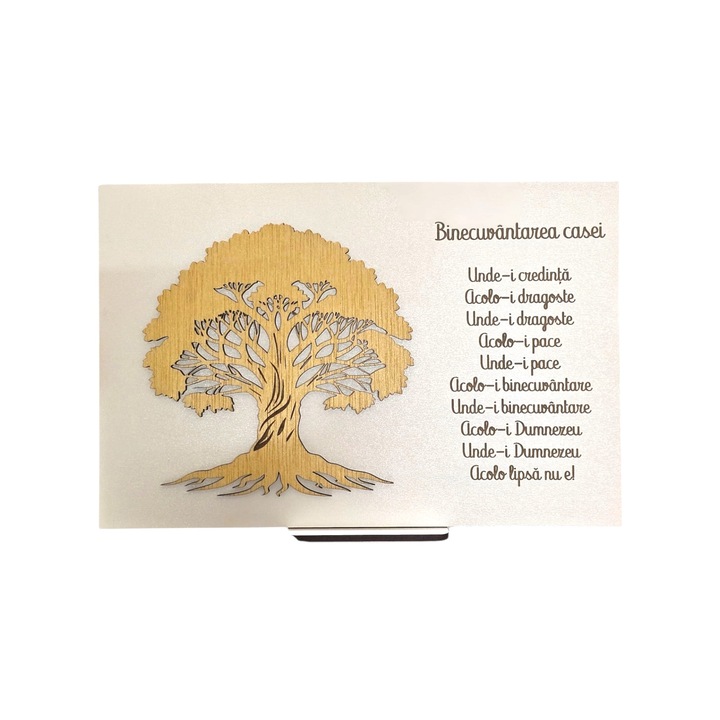 Decoratiune Tablou cu suport ''Binecuvantarea casei'', dimensiune 30x20cm