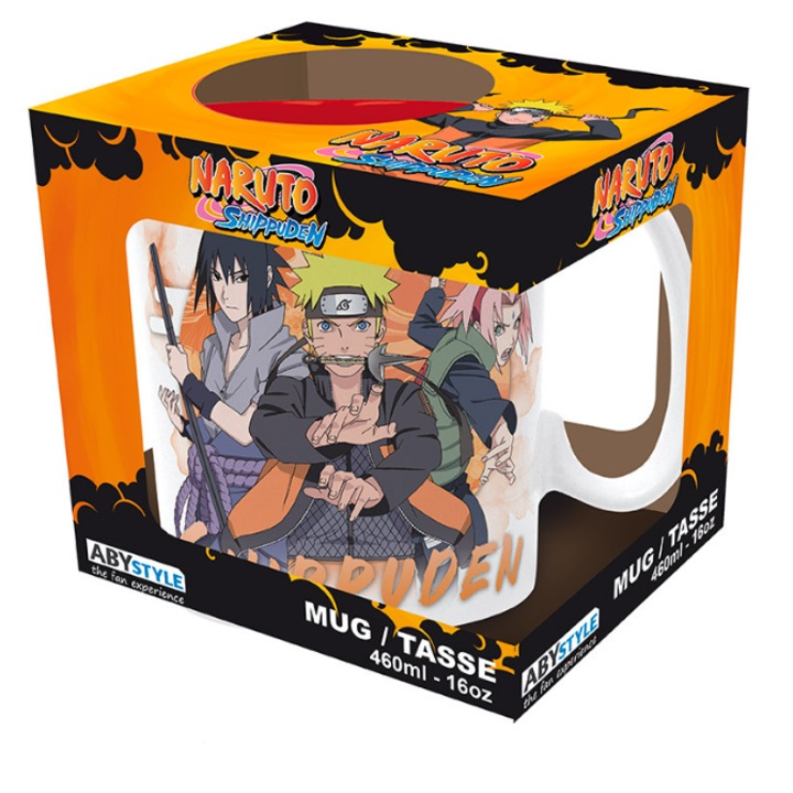 Cana ceramica - Naruto Shippuden - Past and present - 460 ml, Ceramica, 460 ml, Multicolor