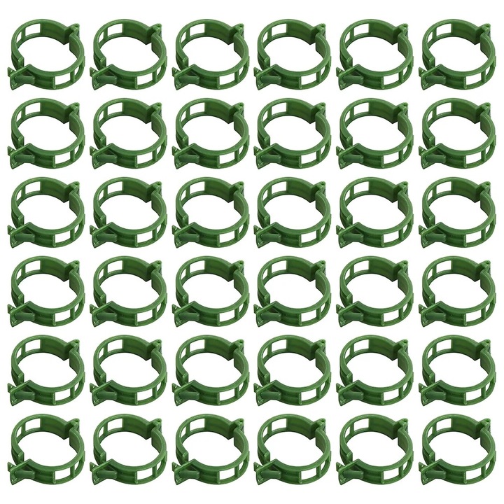 200 darabos növénytartó kapocs készlet, polipropilén, zöld, 4x3x1cm