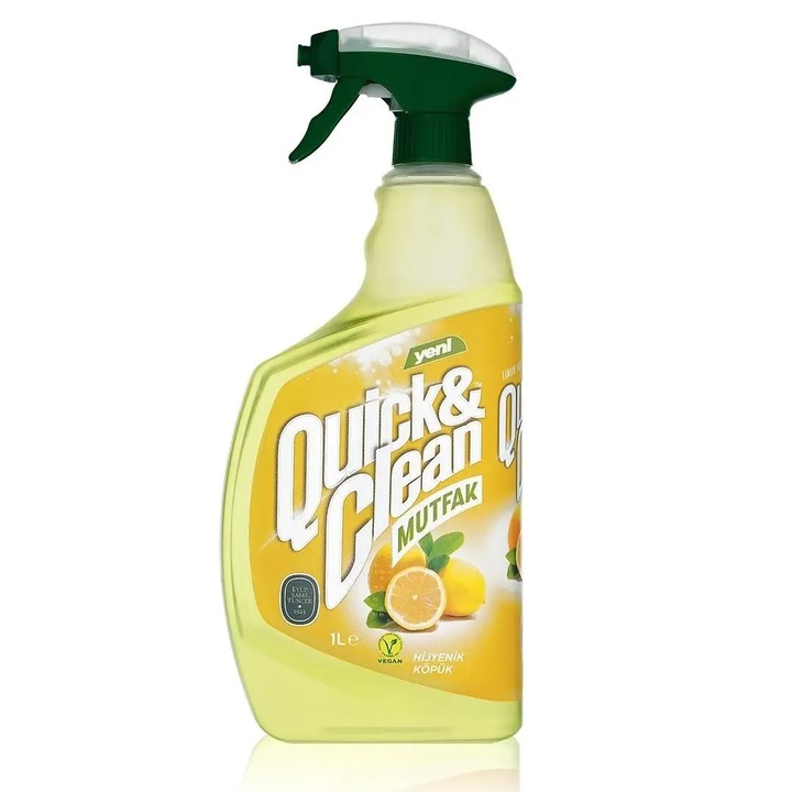 Quick&Clean többfelületi tisztító oldat, citromolaj és ecet, 1l, DAsiNU