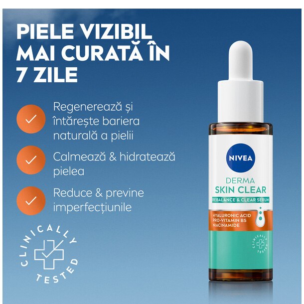 Serum de regenerare Nivea Derma Skin Clear, 30 ml - eMAG.ro