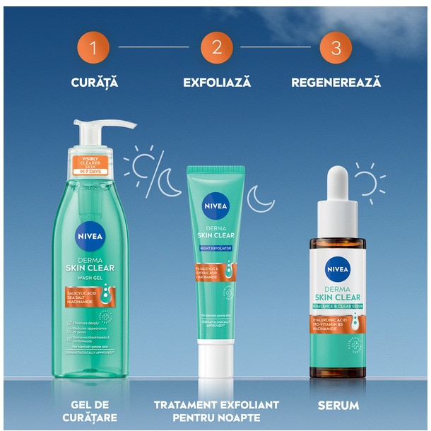Serum de regenerare Nivea Derma Skin Clear, 30 ml - eMAG.ro