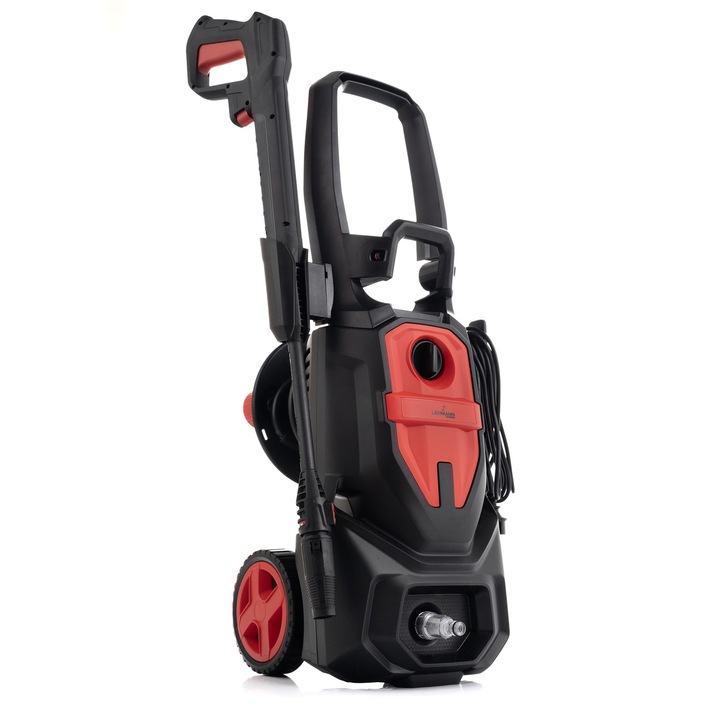 Миялна машина под налягане, Lehmann Denver, 2200W, алуминиева помпа, 10m маркуч, мрежова връзка, 110/160 bar, 290 eWbar, 480 l/h, 370x370x990 mm, 12 kg, черен/оранжев