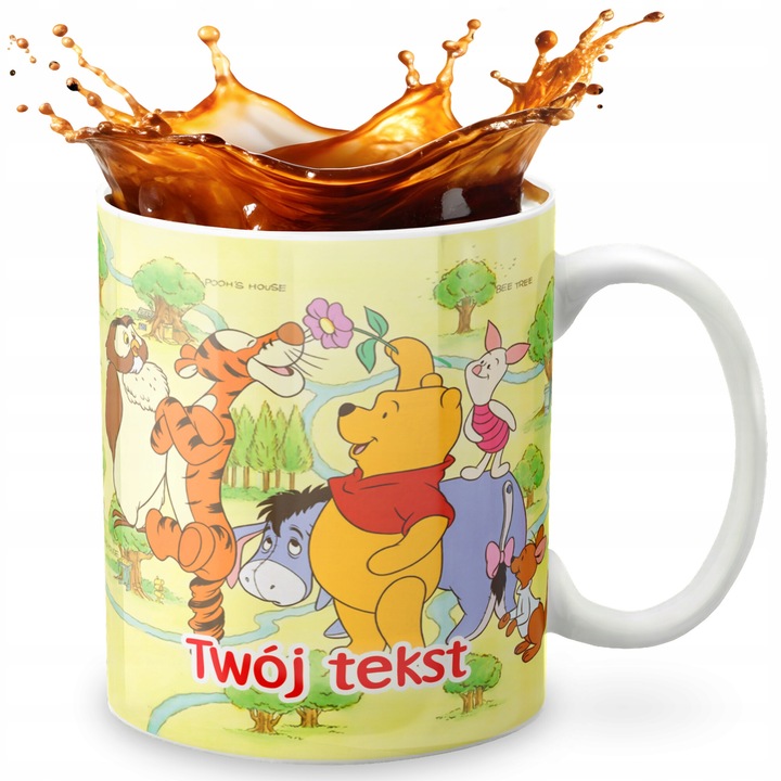 Персонализируема керамична чаша, 330 мл, многоцветна, Мечо Пух