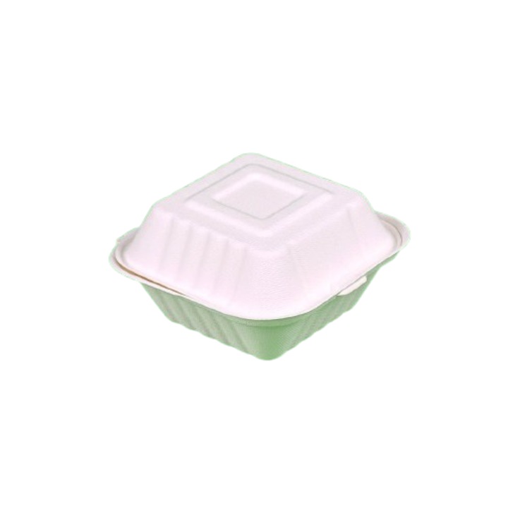 Caserola hamburger bio din trestie 50 buc/set