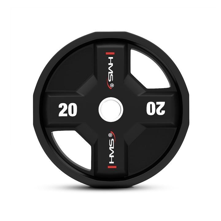 Disc greutate TPC HMS, 20 kg, otel/poliuretan, negru