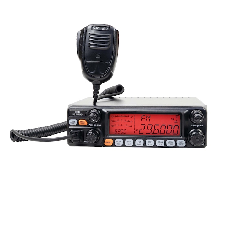Радиостанция CRT SS 8900 AM, FM, LSB, USB, CW 28-29.7Mhz, ASQ, RF Gain, Roger Beep, 12V, програмируема