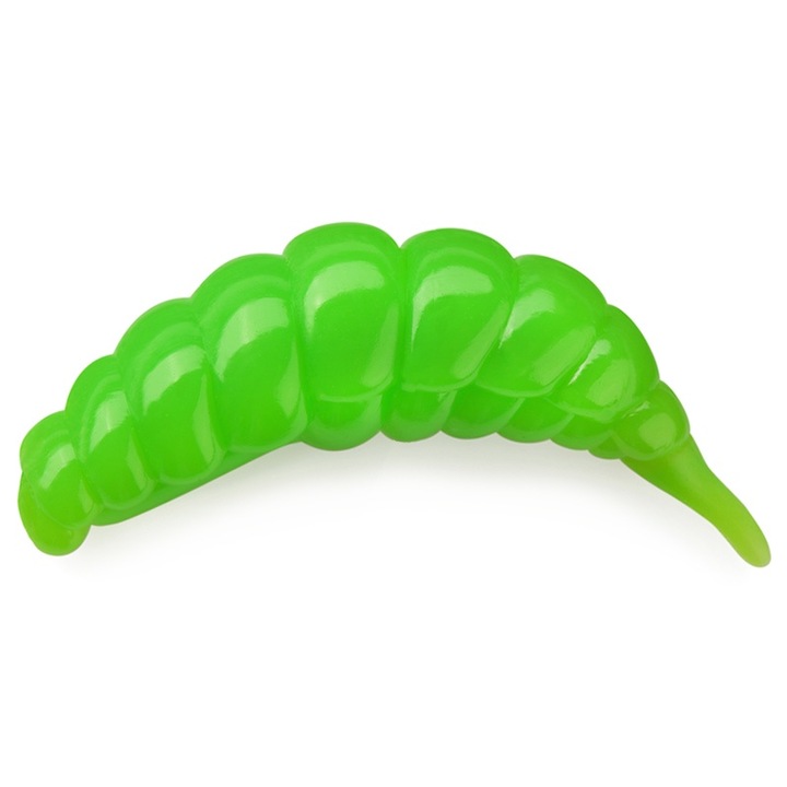 10 db-os lágy csali készlet, lárva típusú, FishUp Ozi sajt 3cm 105 Apple Green, pisztráng, süllő vagy domolykó horgászatához