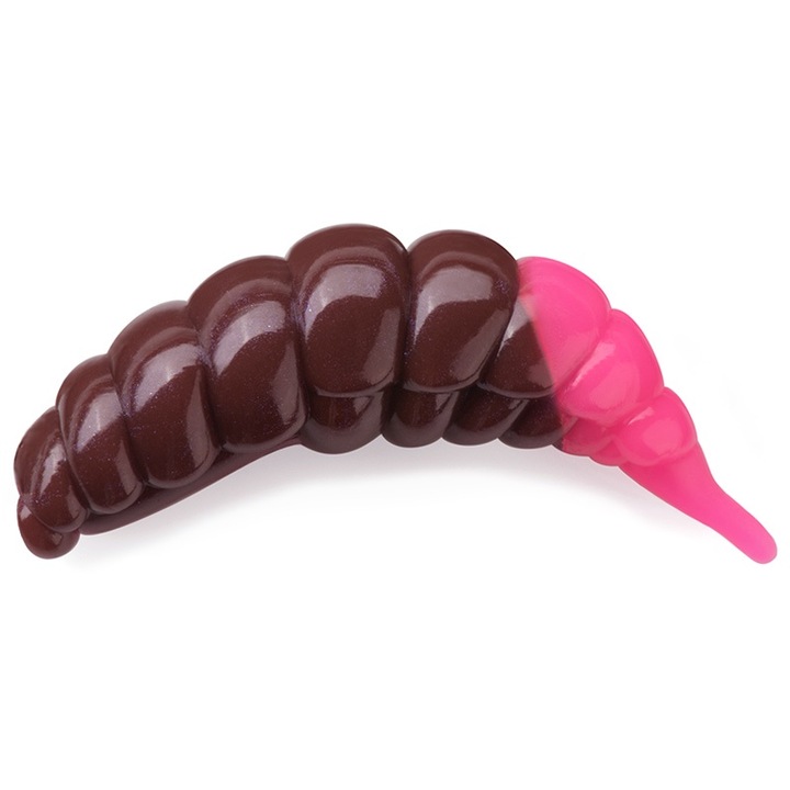 10 db-os lágy csali készlet, lárva típusú, FishUp Ozi Cheese 3cm 139 Earthworm Hot Pink, pisztráng, süllő vagy domolykó horgászatához