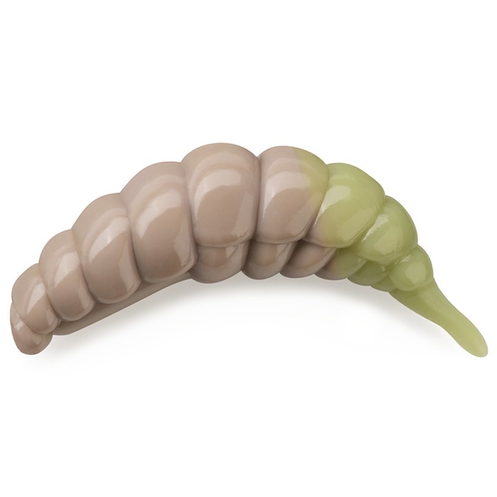 10 db-os lágy csali készlet, lárva típusú, FishUp Ozi sajt 3cm 137 Coffee Milk Light Olive, pisztráng, süllő vagy domolykó horgászatához