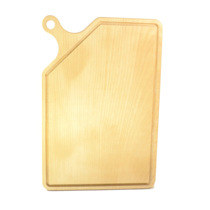 Tocator lemn de fag Romanesc cu maner - Fara Adezivi - 20 x 30 x 2 cm