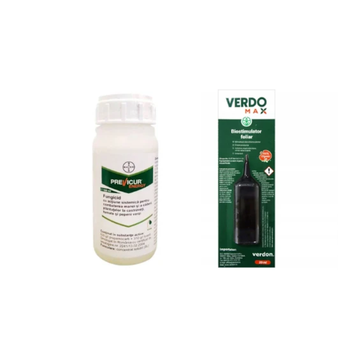 Pachet rasaduri Fungicid sistemic Previcur-Energy, 100 ml + Biostimulator Legume, Fructe, VERDOMAX, 200 ml(10x20 ml)