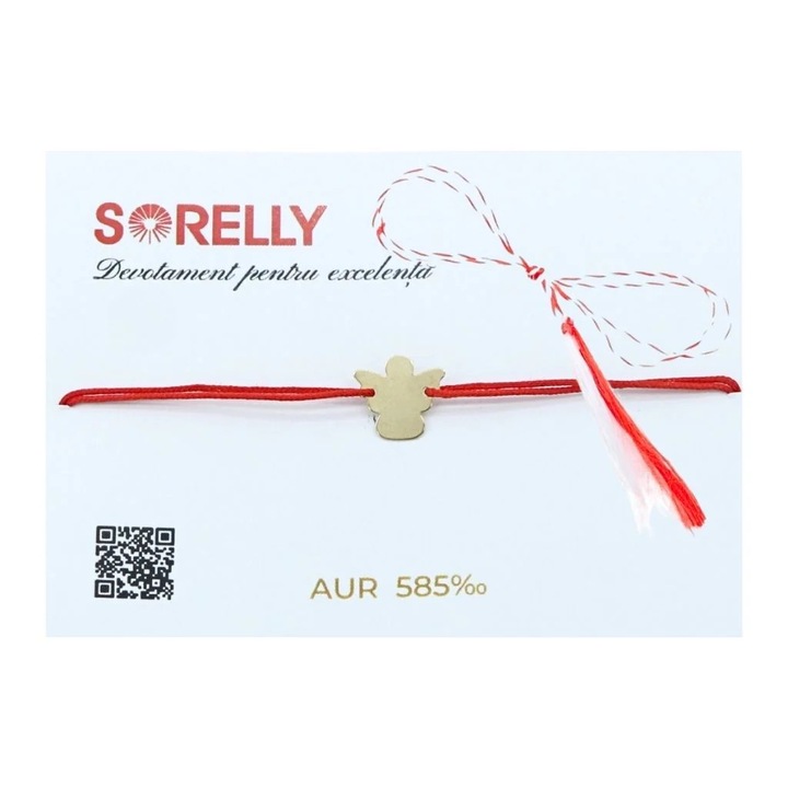 Martisor Bratara Aur 14k Snur cu Ingeras