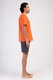 Pijamale barbati, Vienetta Man, model The Best Generation., Gri/Portocaliu