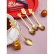 Set 4 lingurite, tematica de Craciun, Auriu