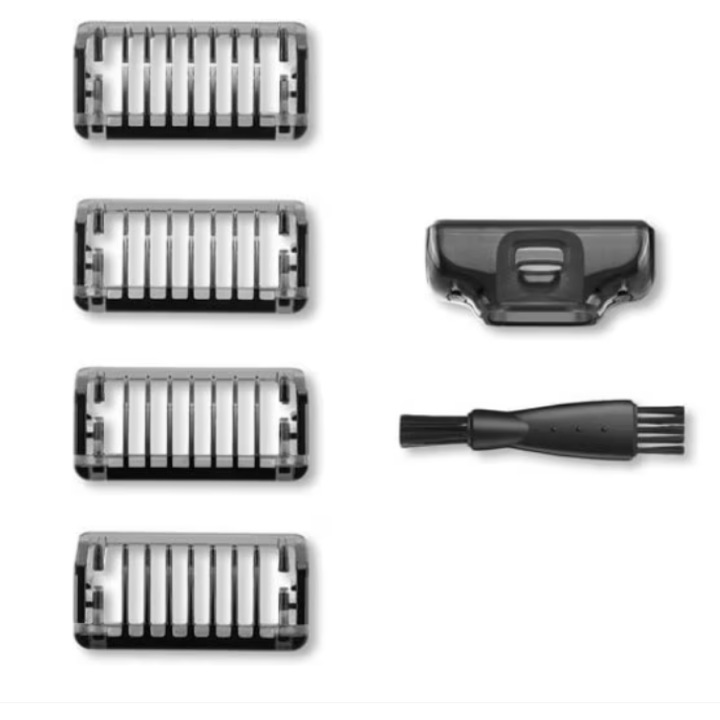 Fésűkészlet, 4 méret (1/2/3/5mm), könnyen telepíthető, alkalmas Philips OneBlade és OneBlade Pro számára, fekete