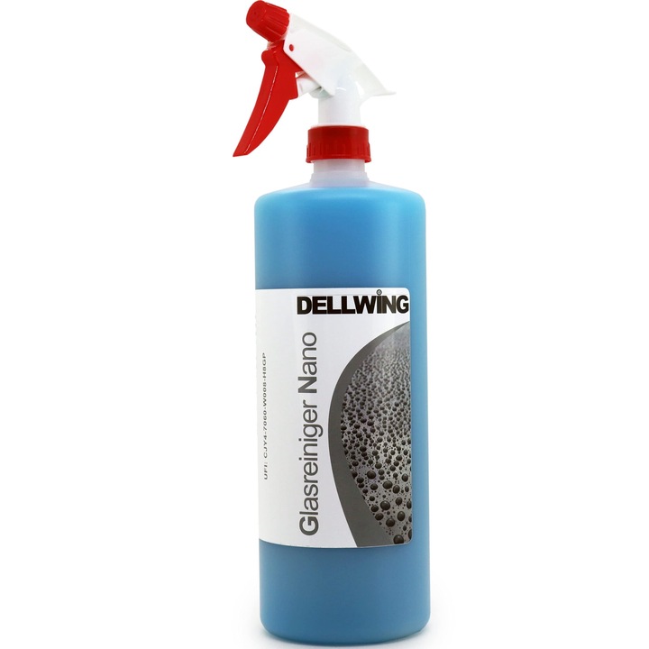 DELLWING Nano tisztító oldat, 1L, autó és háztartási ablakokhoz, átlátszó