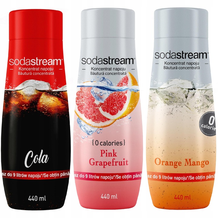 Set de 3 concentrate SodaStream Cola+Grapefruit+Orange-Mango