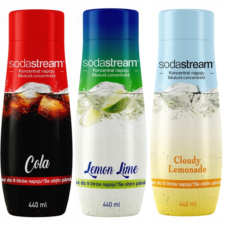 Set de 3 concentrate SodaStream Cola+Lemon-Lime+Lemonade