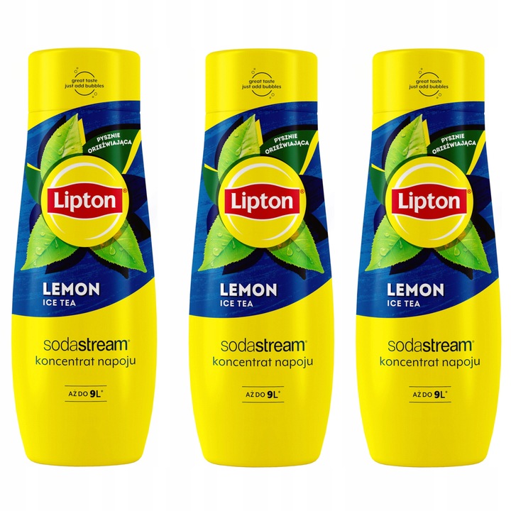 Set de 3 concentrate SodaStream 3x Lipton Lemon Ice Tea