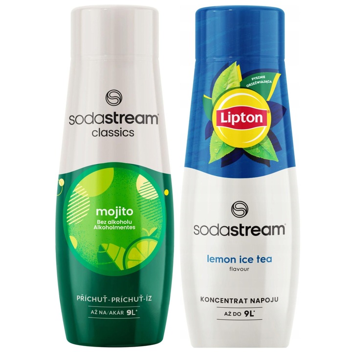 2x sirop pentru Saturator SODASTREAM MOJITO MOHITO LIPTON LEMON TEA CONCENTRATE 2x 440ml