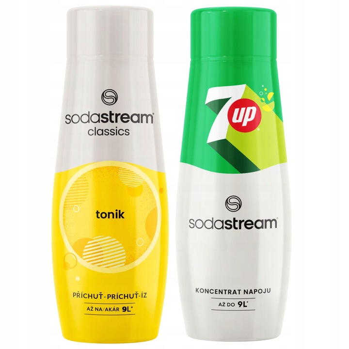2x SODASTREAM TONIC Sirop + 7UP Concentrat de suc pentru Saturator de apa 2x 440ml