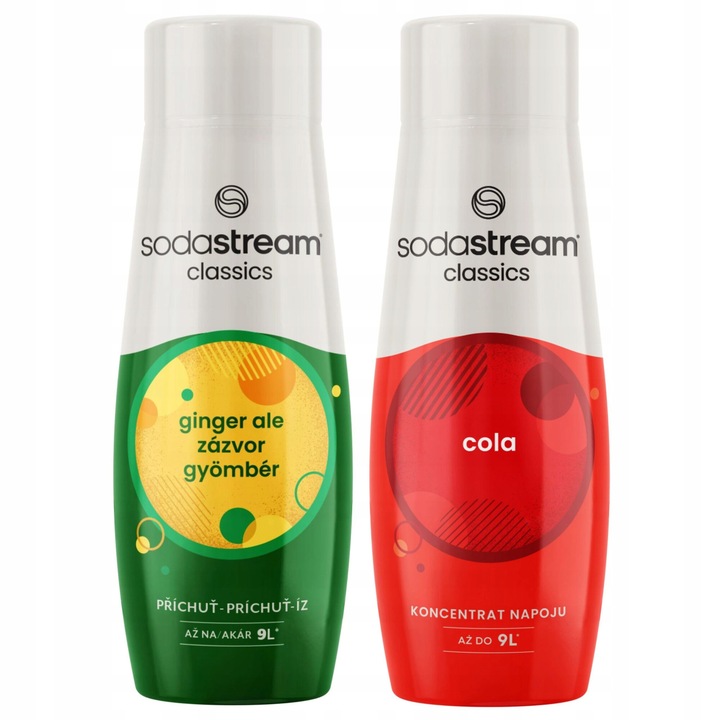 2x SODASTREAM Sirop de ghimbir + Concentrat de apa COLA 2x 440ml