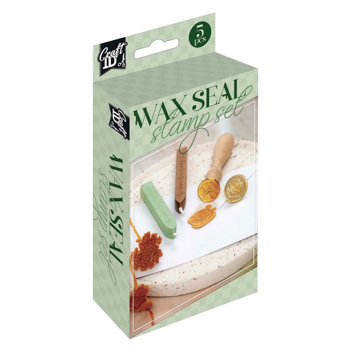 Set ceară și sigiliu, 5 bucăți, multicolor