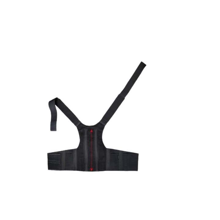 Corset pentru corectarea posturii Toros-Group, marime 3, tip 656, circumferinta talie 81-90cm, lungime insertie 38cm, negru