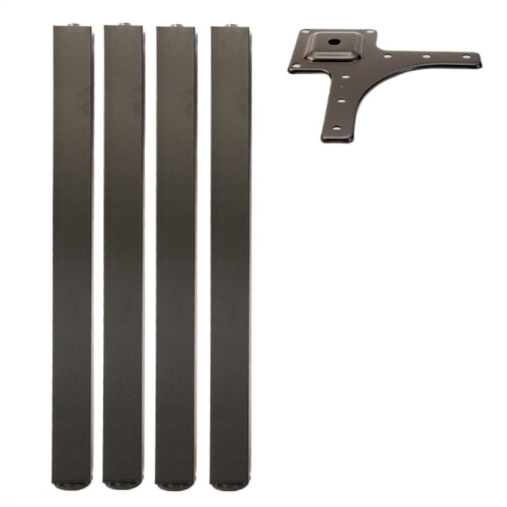 Set Picioare Masa Reglabile 50*50-Negru, 710Mm