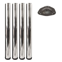 Set Picioare Masa Reglabile D60-Crom, 710Mm