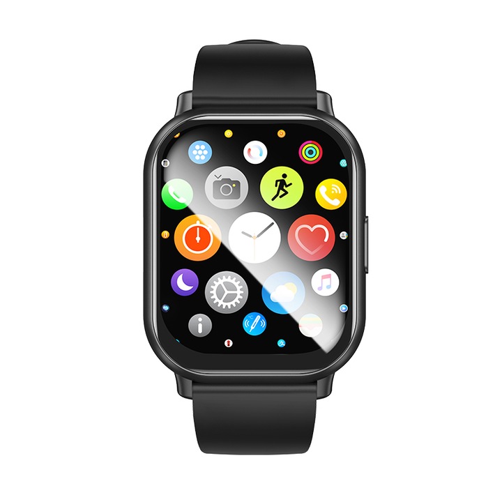 Smartwatch Borofone BD11 cu functie de apelare, Negru