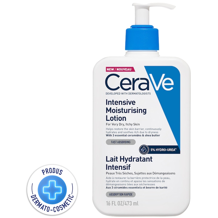 Lotiune intens hidratanta CeraVe pentru fata si corp, 473 ml