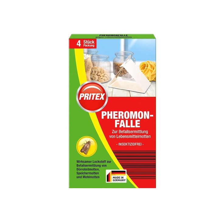 Capcane cu Feromoni Pritex, 4 Bucati, Universale, 3 luni, Alb