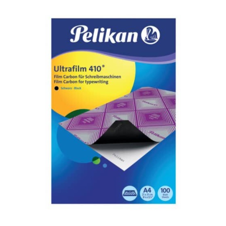 Indigo Pelikan, A4, pentru dactilografiat, 100 coli, negru, ultrafilm 410
