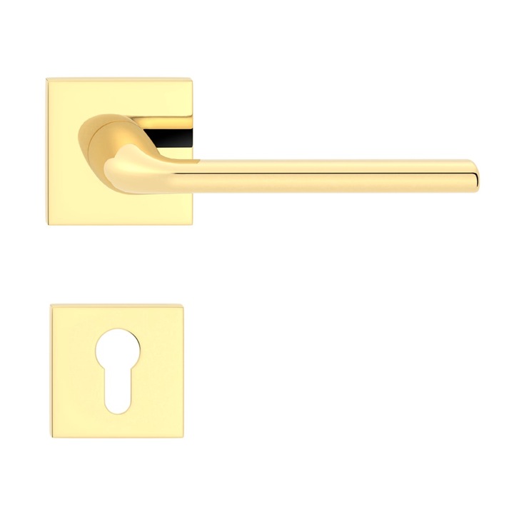 Maner usa Bella Q slim auriu lucios cu rozeta yala