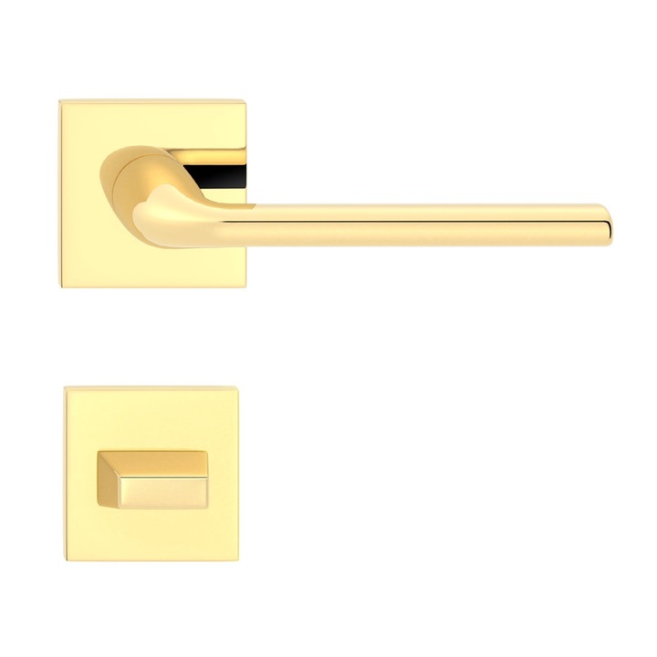 Maner usa Bella Q slim auriu lucios cu rozeta wc